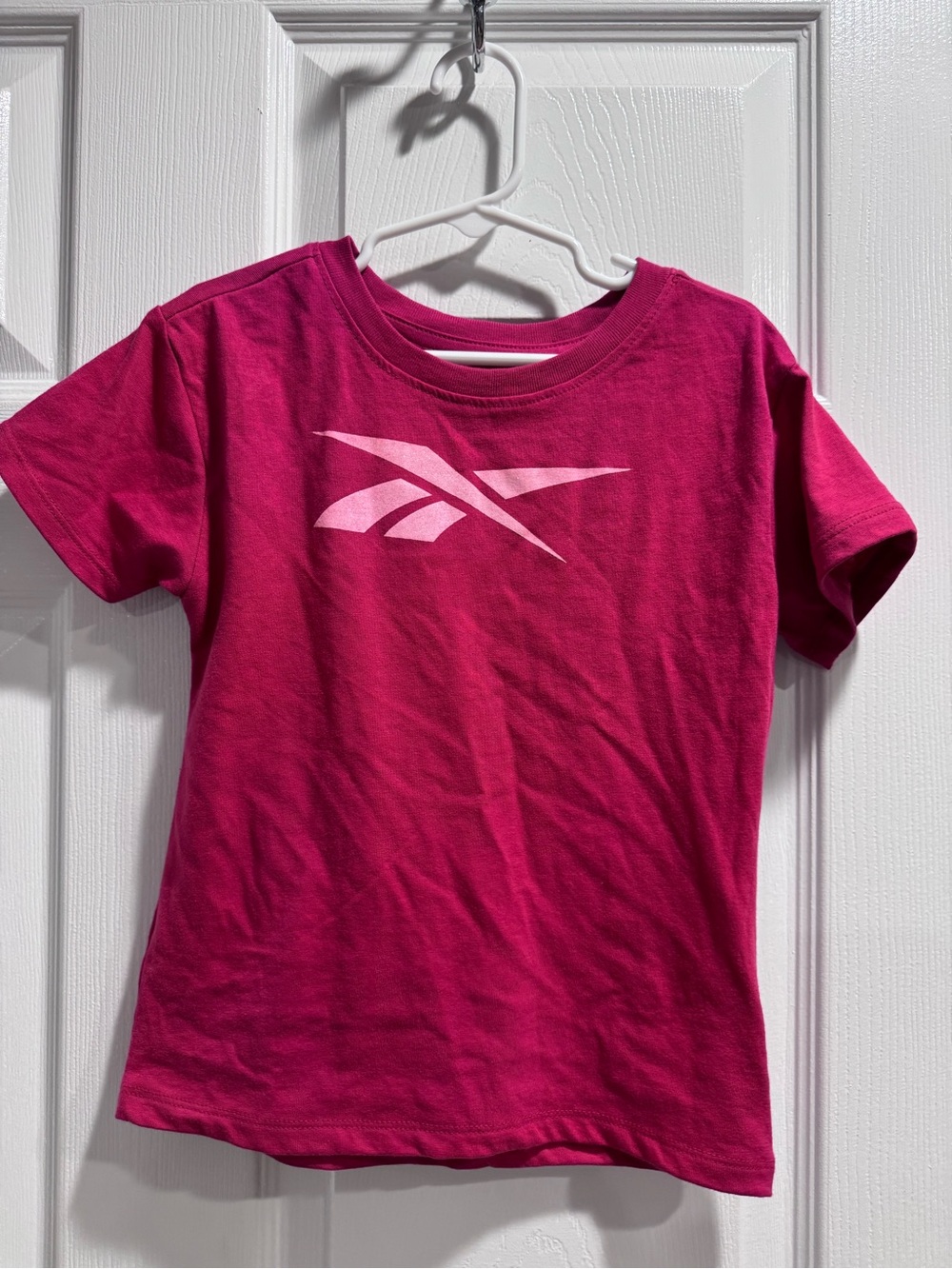 Reebok Girls Fuchsia Tee with Light Pink Logo